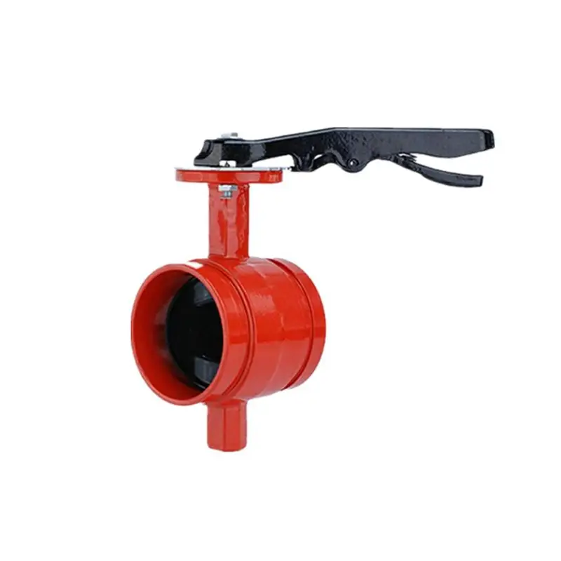 Grooved Butterfly Valve with Lever Handle.png Butterfly Valve Fire Protection