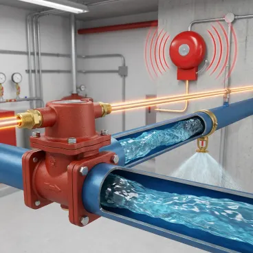 Schematic diagram of the working principle of the fire flow switch